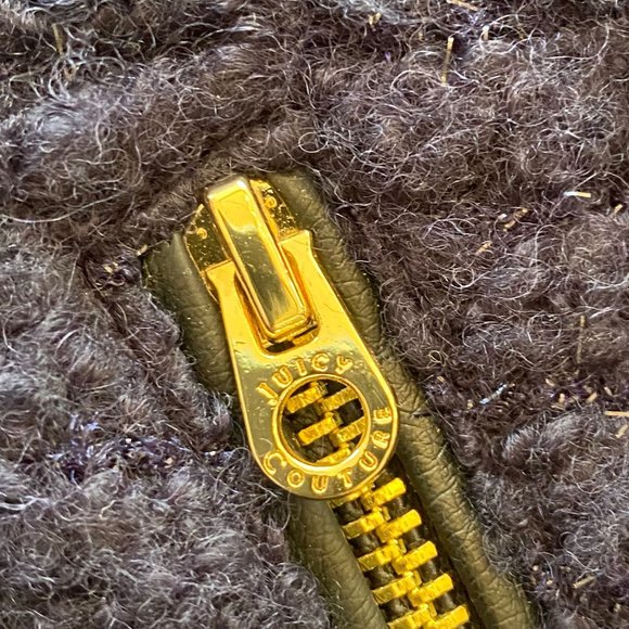 GIRLS JUICY COUTURE BOUCLE WOOL-BLEND JACKET SZ 10 NAVY/BLACK WITH GOLD DETAIL - Picture 8 of 16